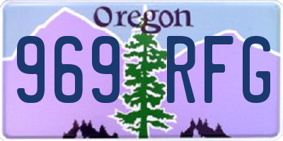 OR license plate 969RFG