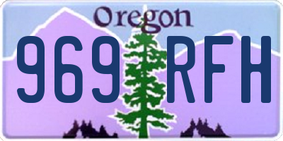 OR license plate 969RFH