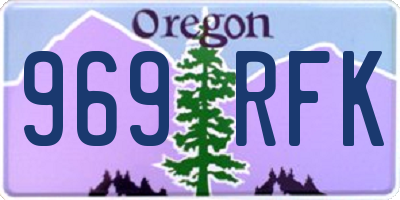 OR license plate 969RFK