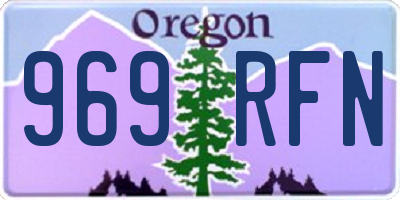 OR license plate 969RFN