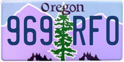 OR license plate 969RFO