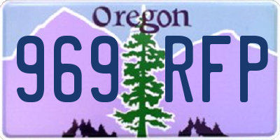 OR license plate 969RFP