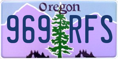 OR license plate 969RFS
