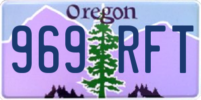 OR license plate 969RFT