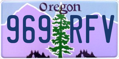 OR license plate 969RFV