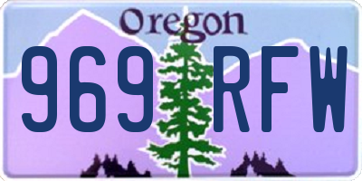 OR license plate 969RFW