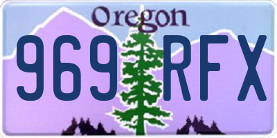 OR license plate 969RFX