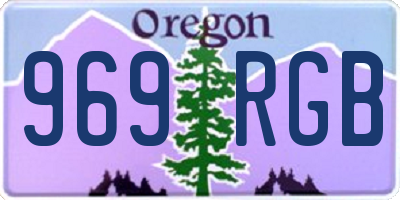 OR license plate 969RGB