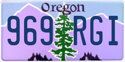 OR license plate 969RGI
