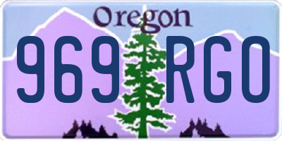 OR license plate 969RGO