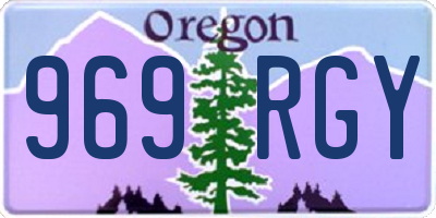 OR license plate 969RGY