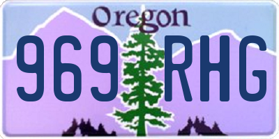 OR license plate 969RHG