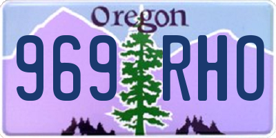 OR license plate 969RHO