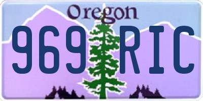 OR license plate 969RIC
