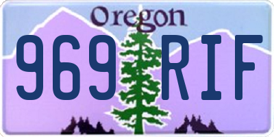 OR license plate 969RIF