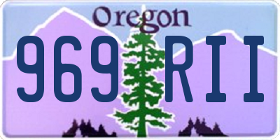 OR license plate 969RII