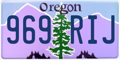 OR license plate 969RIJ
