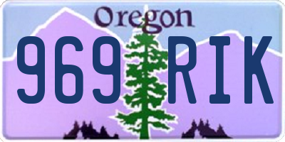 OR license plate 969RIK