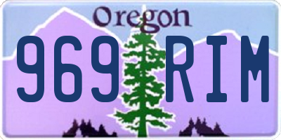 OR license plate 969RIM