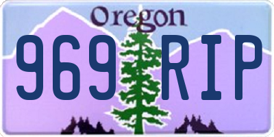 OR license plate 969RIP