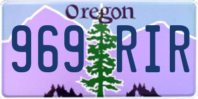 OR license plate 969RIR