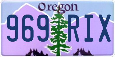 OR license plate 969RIX