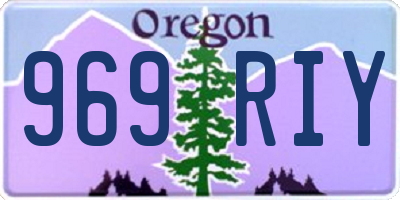 OR license plate 969RIY