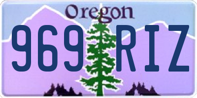 OR license plate 969RIZ