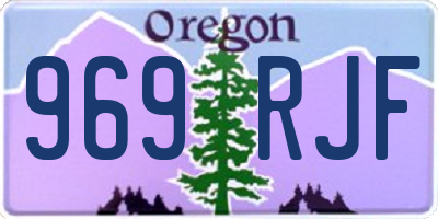 OR license plate 969RJF