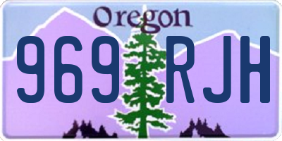 OR license plate 969RJH