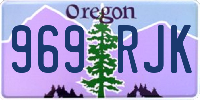 OR license plate 969RJK