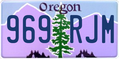 OR license plate 969RJM