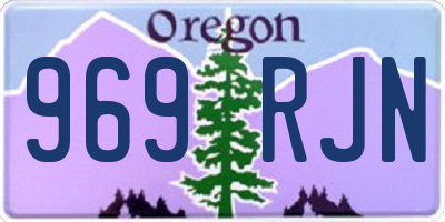 OR license plate 969RJN