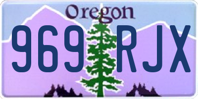 OR license plate 969RJX