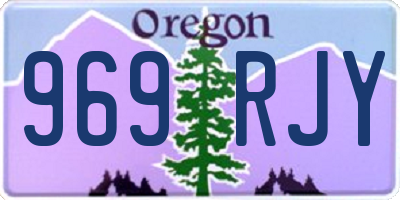 OR license plate 969RJY