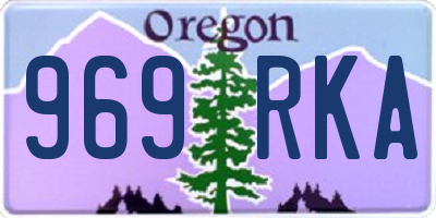 OR license plate 969RKA