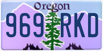 OR license plate 969RKD