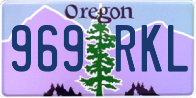 OR license plate 969RKL