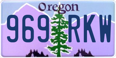 OR license plate 969RKW