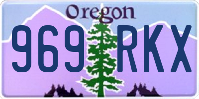 OR license plate 969RKX
