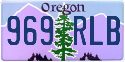 OR license plate 969RLB