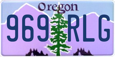 OR license plate 969RLG
