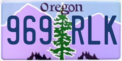 OR license plate 969RLK