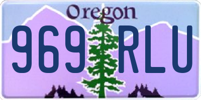 OR license plate 969RLU