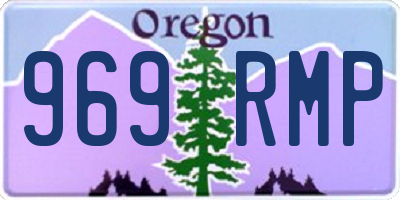OR license plate 969RMP
