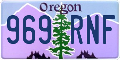 OR license plate 969RNF