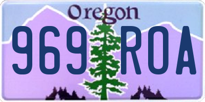 OR license plate 969ROA