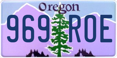 OR license plate 969ROE