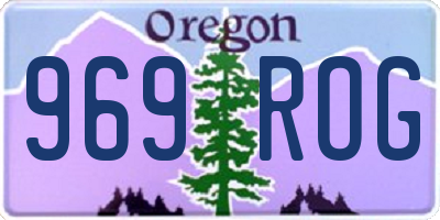 OR license plate 969ROG