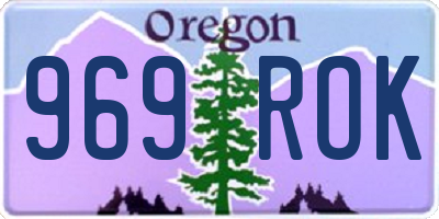 OR license plate 969ROK